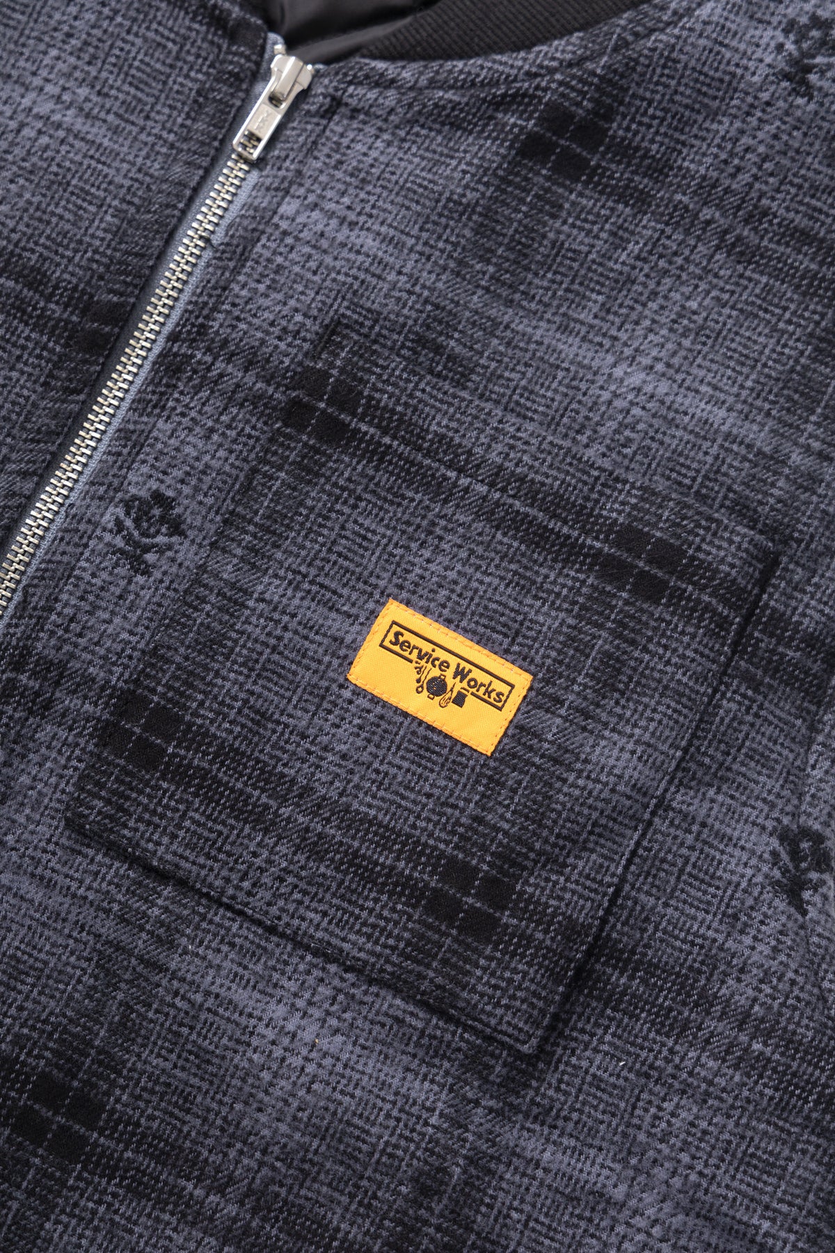 Service Works Thistle Plaid Work Vest - Black