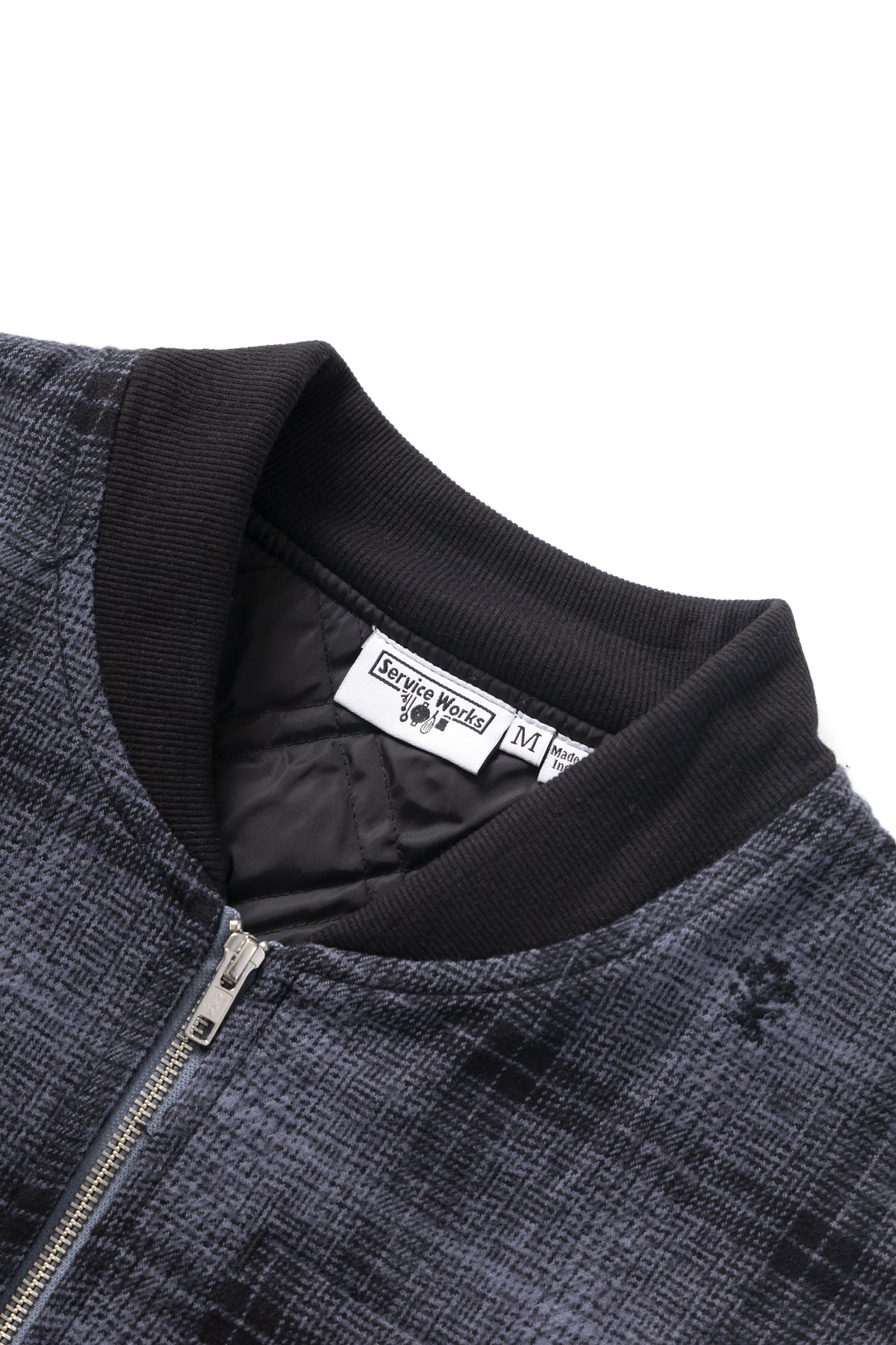 Service Works Thistle Plaid Work Vest - Black