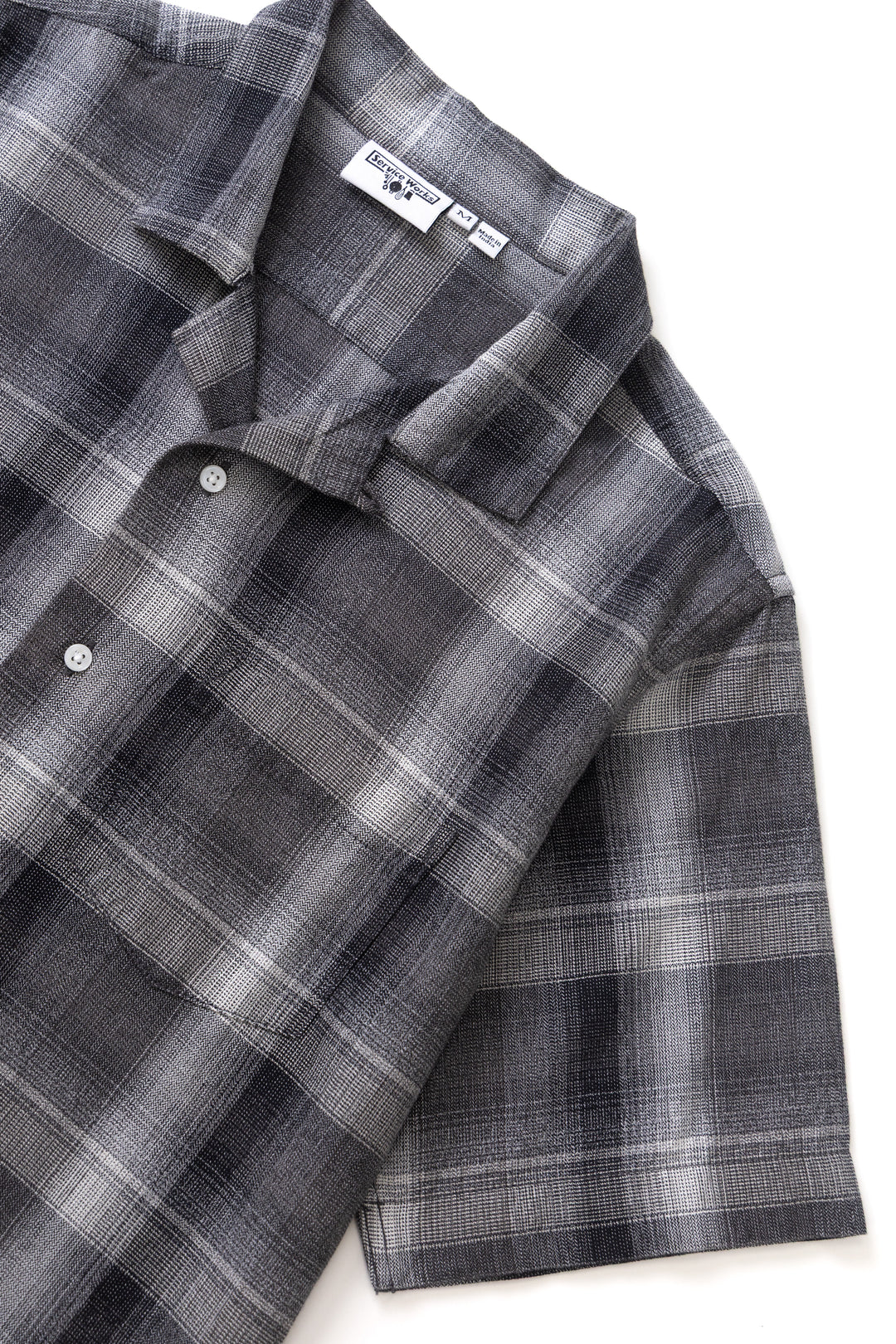 Service Works Plaid Resort Shirt - Black