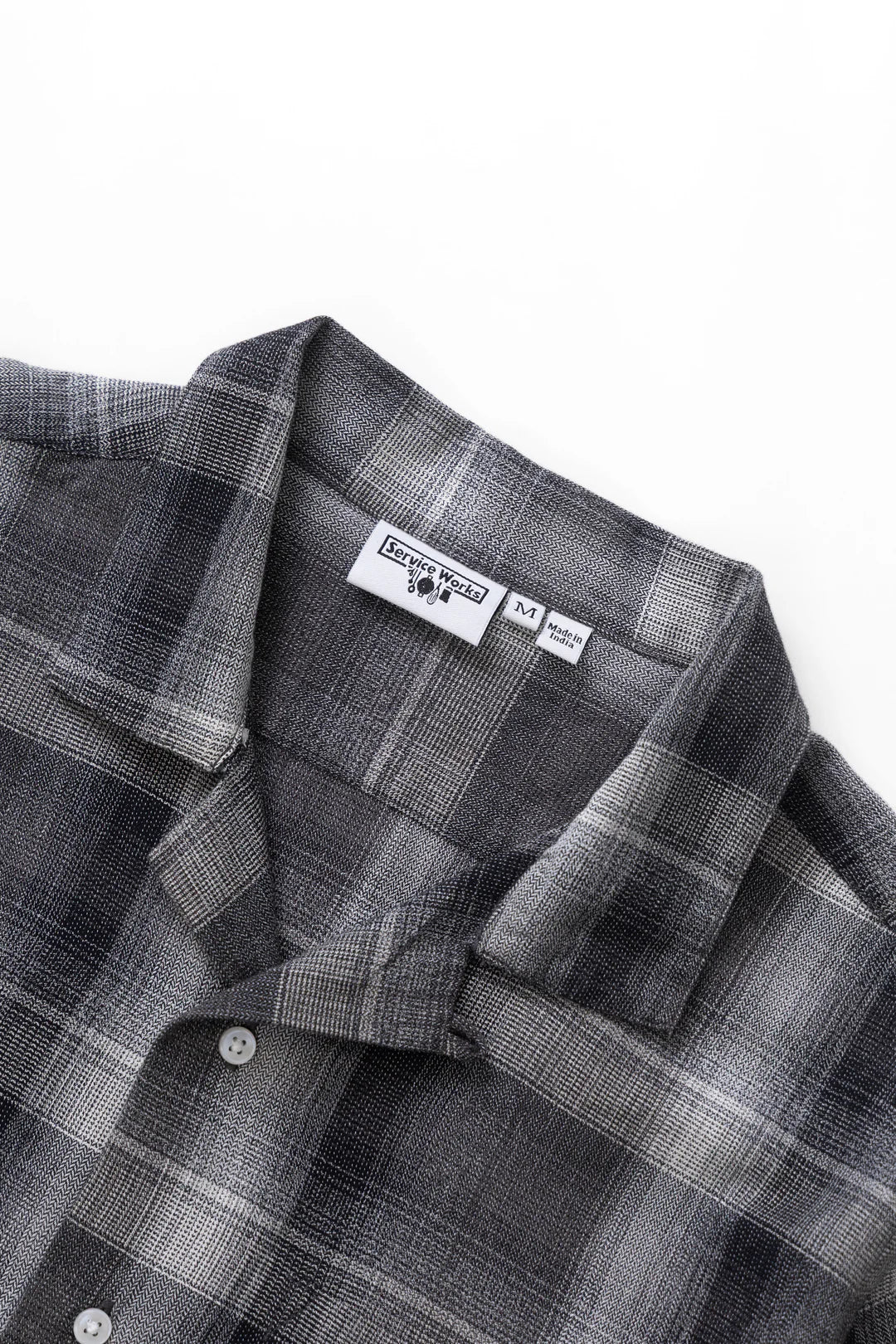 Service Works Plaid Resort Shirt - Black