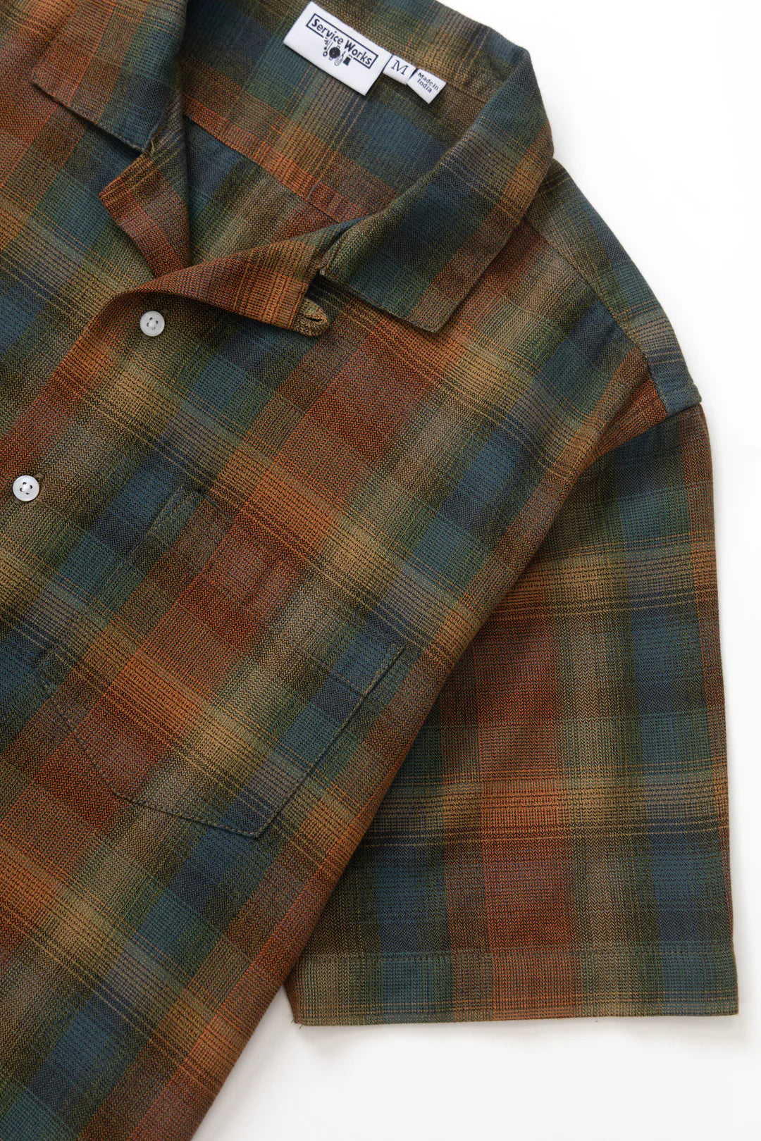 Service Works Plaid Resort Shirt - Brown