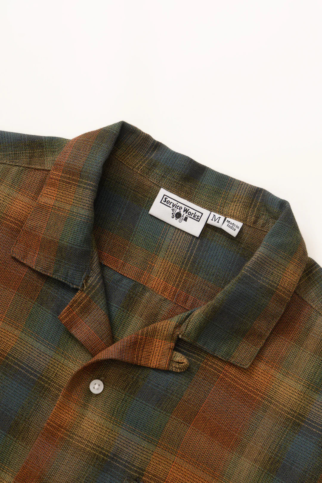 Service Works Plaid Resort Shirt - Brown
