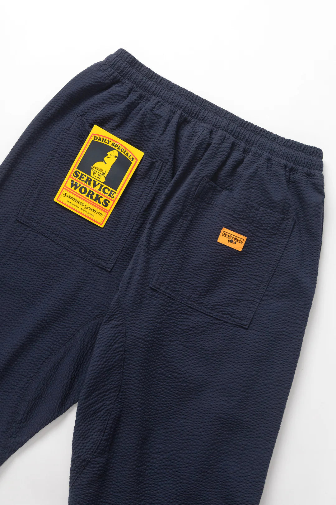Service Works Seersucker Chef Pants - Dark Navy