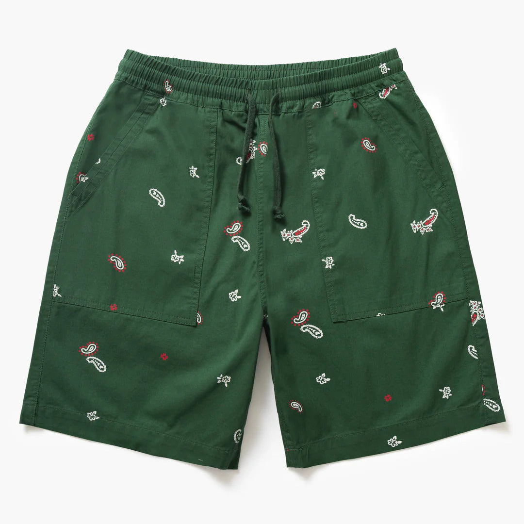 Service Paisley Chef Shorts - Forest