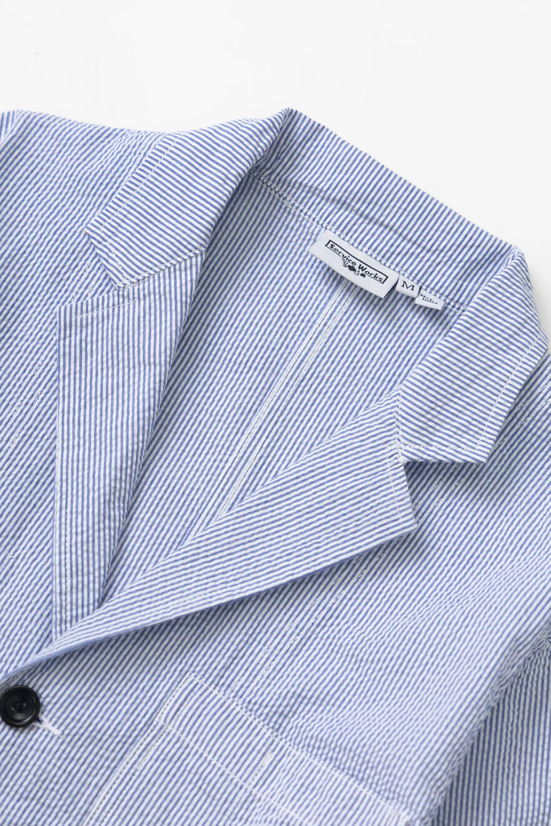 Service Works Seersucker Server Suit Jacket - Navy Stripe