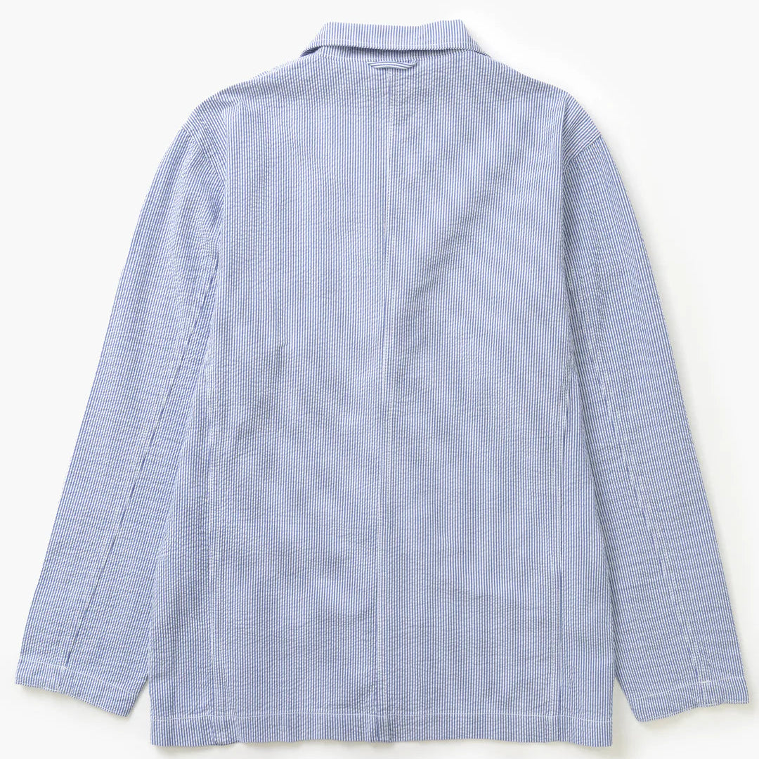 Service Works Seersucker Server Suit Jacket - Navy Stripe