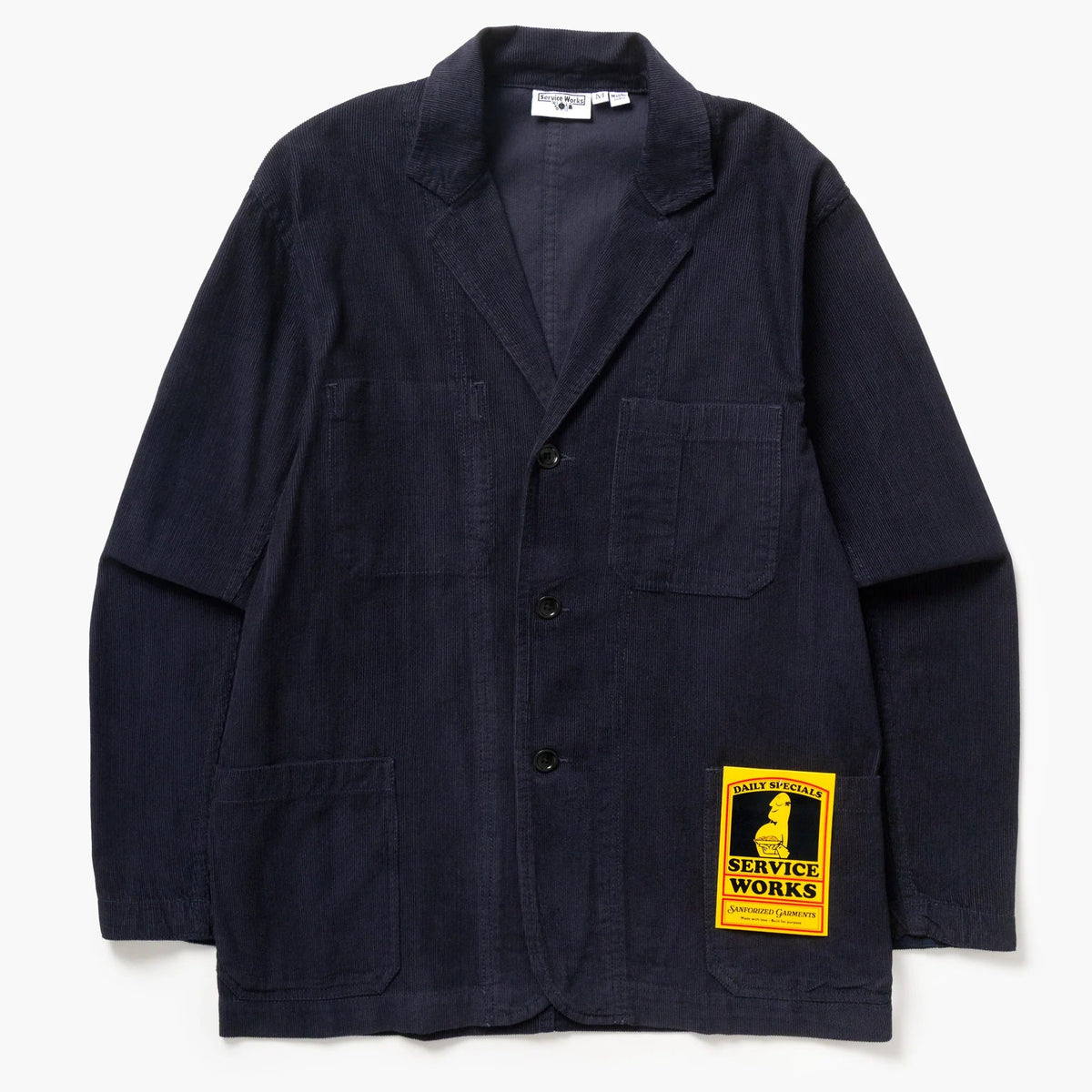 Service Works Fine Cord Server Suit Jacket - Dark Navy