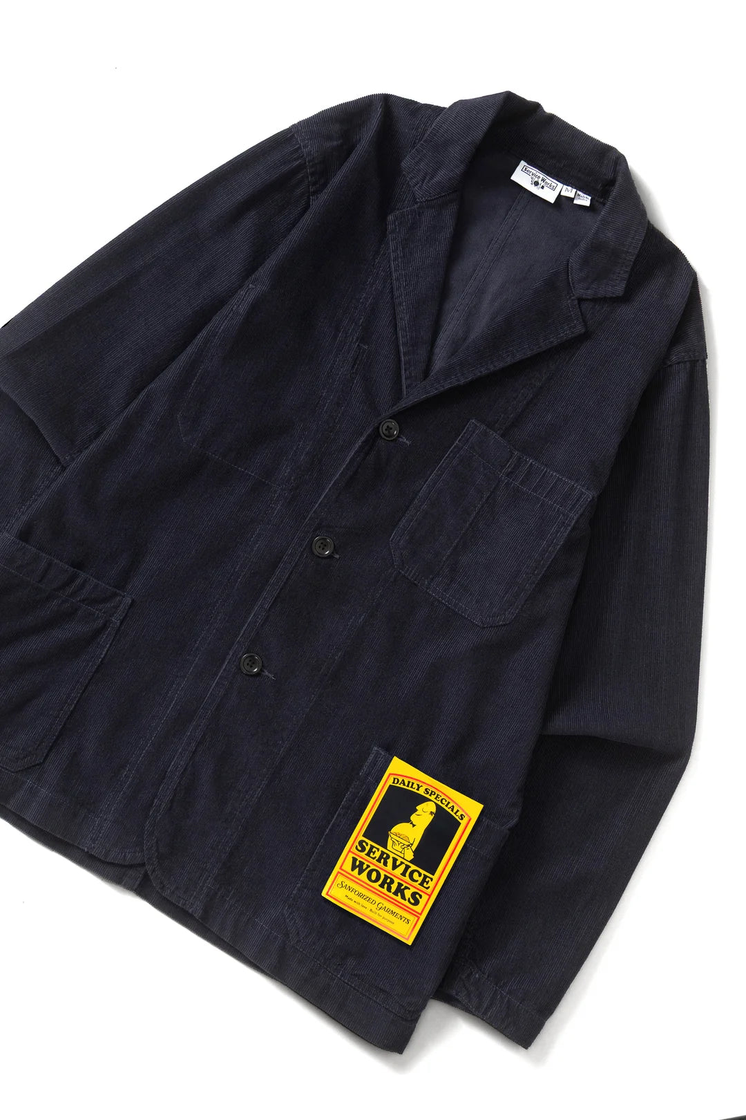 Service Works Fine Cord Server Suit Jacket - Dark Navy