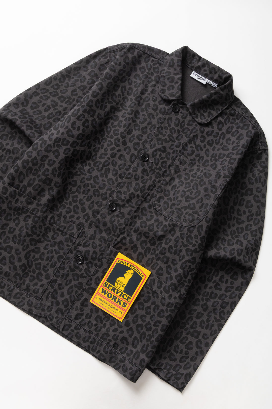 Service Works Patterened Easy Chef Shirt - Black Leopard