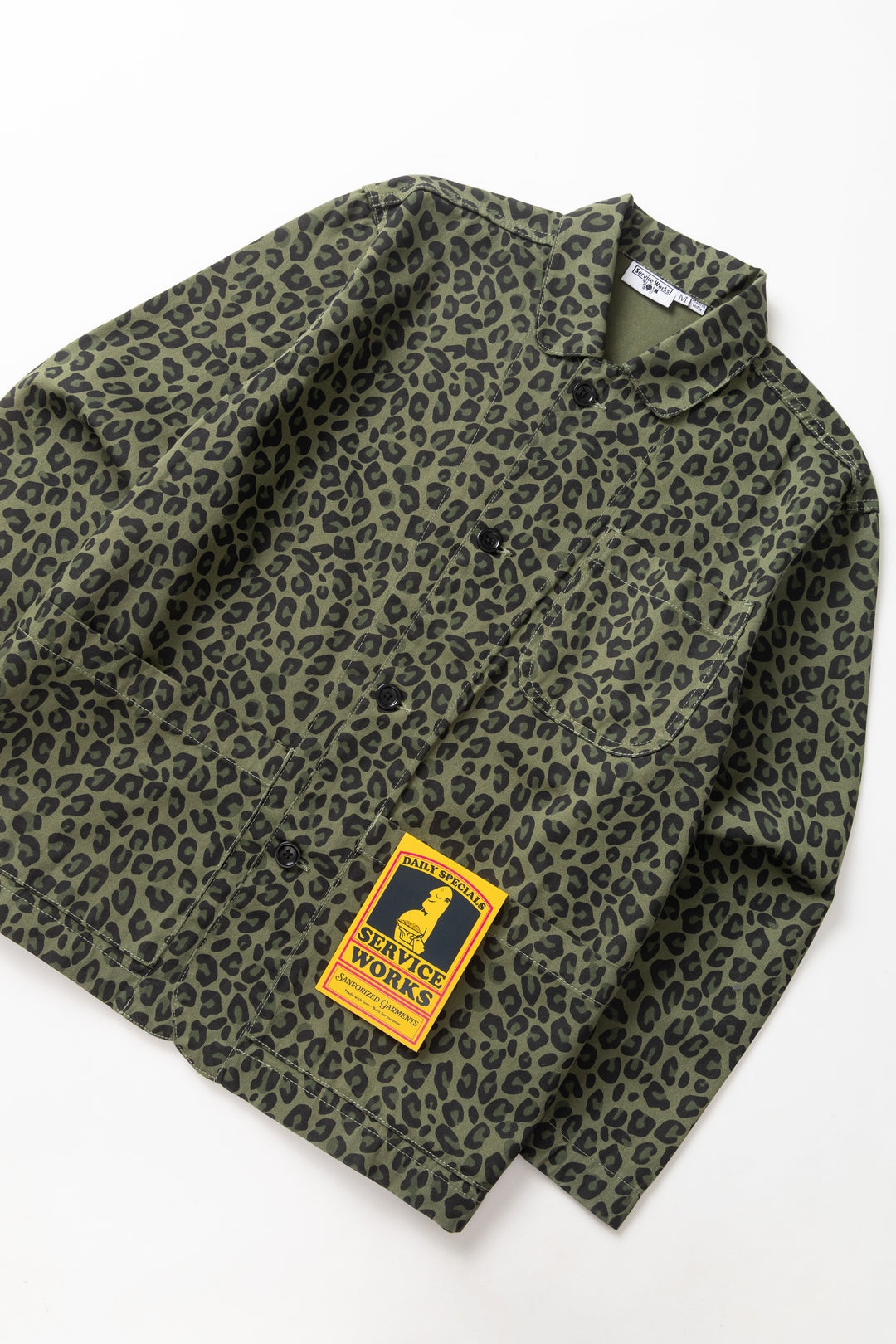 Service Works Patterened Easy Chef Shirt - Green Leopard
