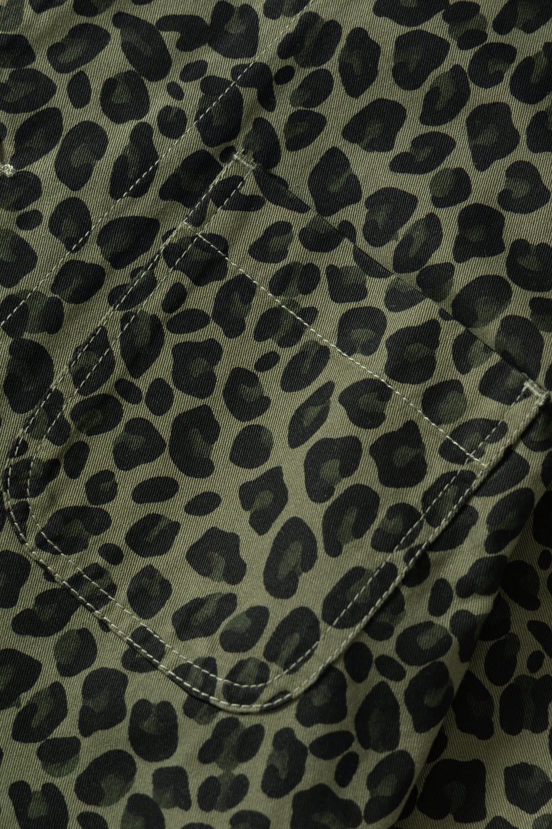 Service Works Patterened Easy Chef Shirt - Green Leopard