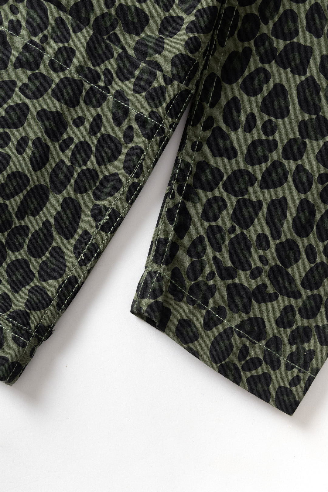 Service Works Patterened Easy Chef Shirt - Green Leopard