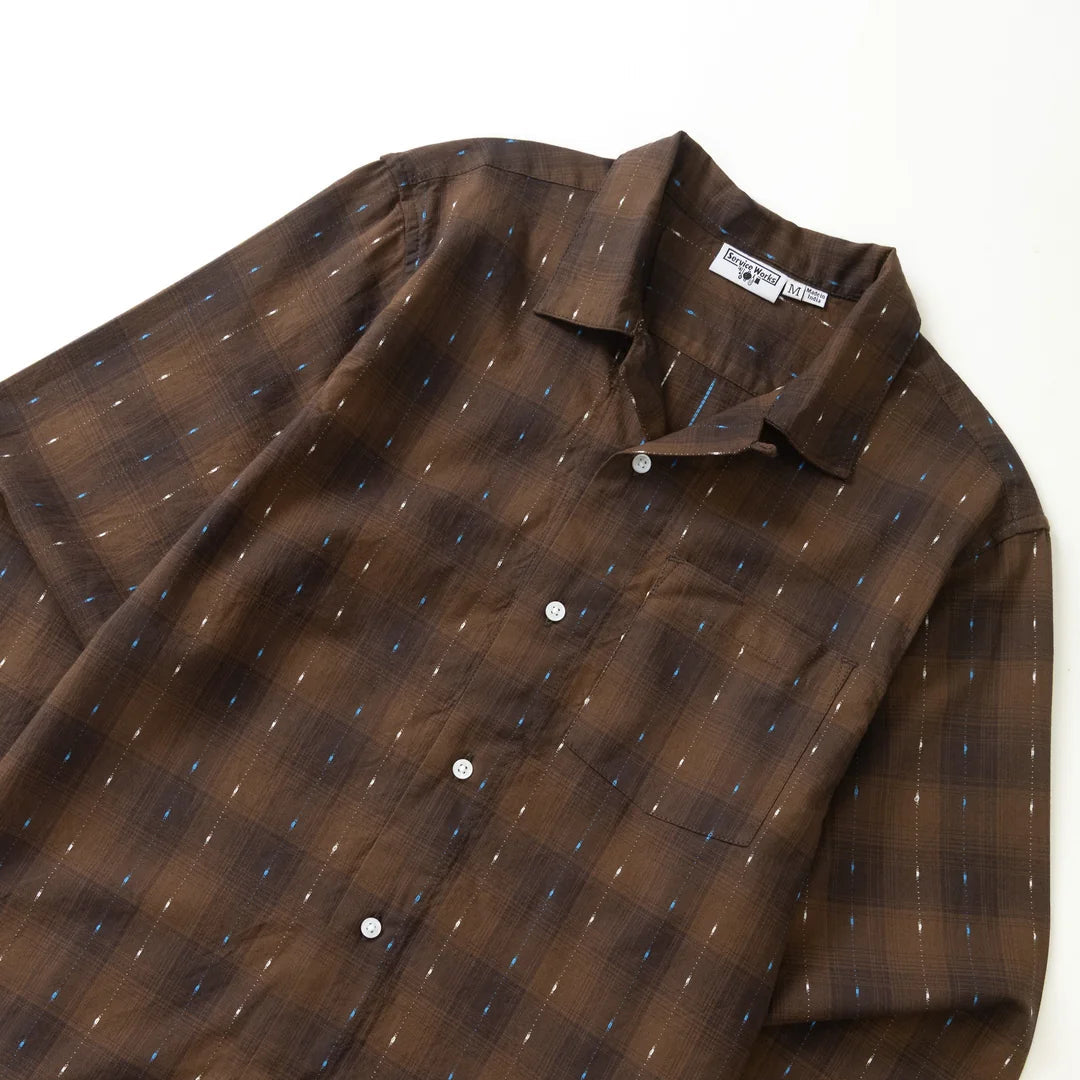 Service Works Drag Stitch Resort Shirt - Brown
