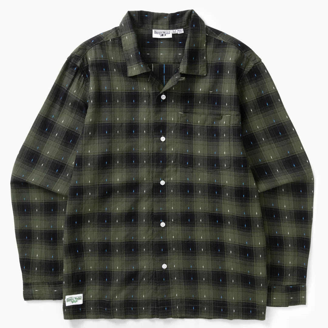 Service Works Drag Stitch Resort Shirt - Olive