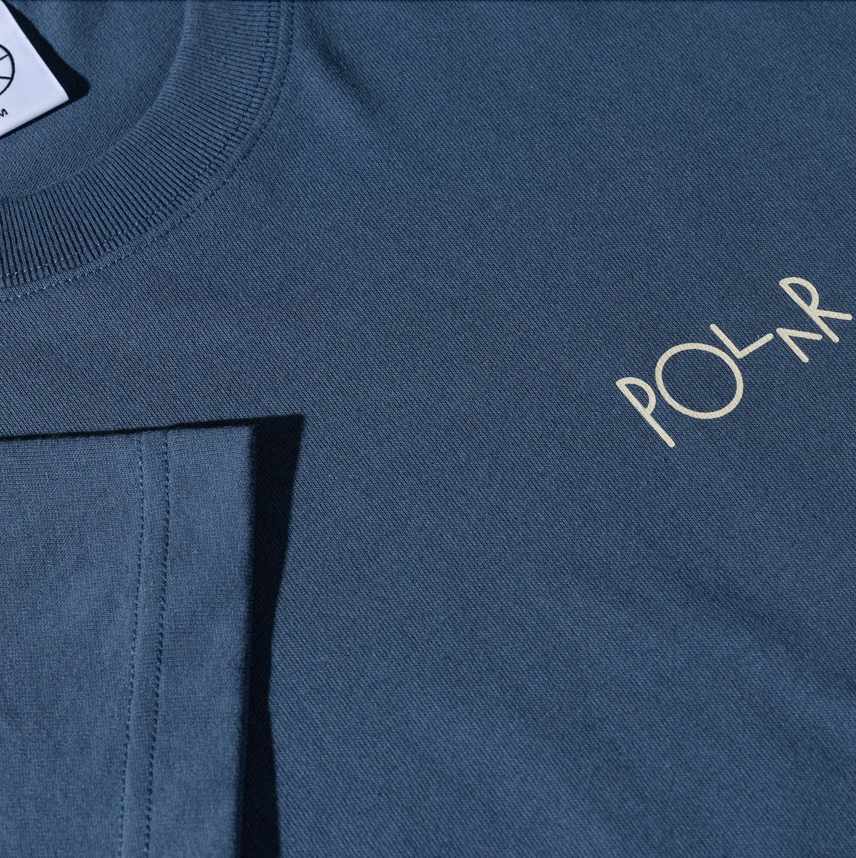Polar Contrast T-Shirt - Stroke Logo / Grey Blue