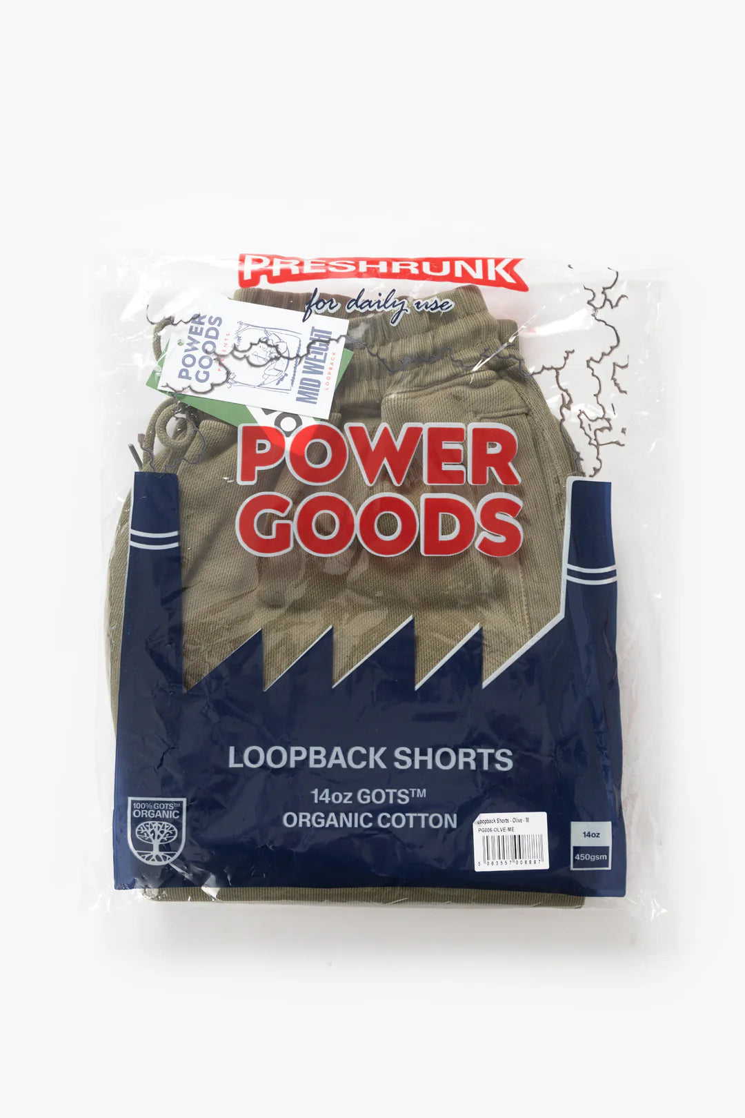 Power Goods Loopback Sweat Shorts - Olive
