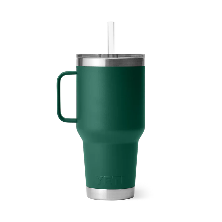 Yeti Rambler 35oz Straw Mug - Black Forest Green