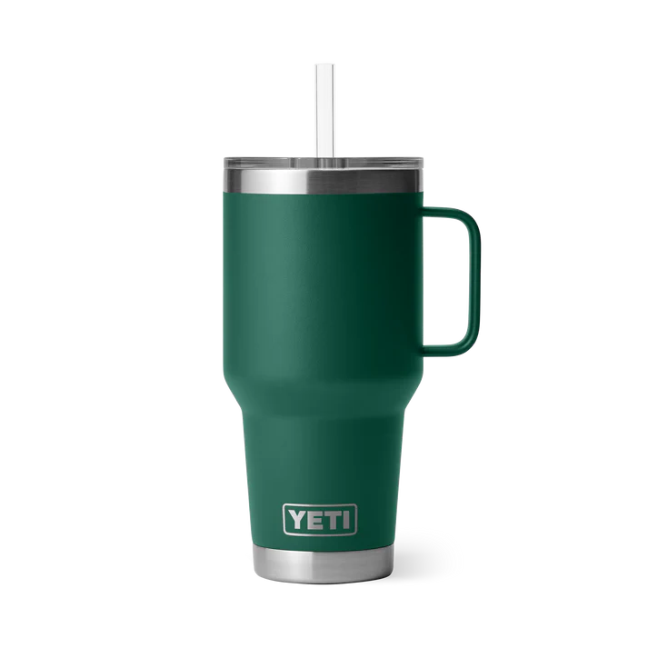 Yeti Rambler 35oz Straw Mug - Black Forest Green