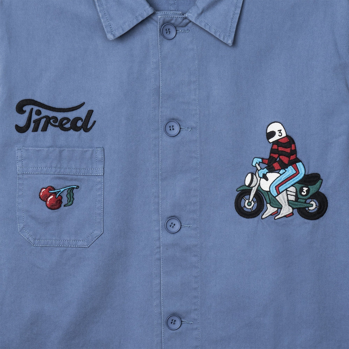 Tired Moto Field Coat - Cadet Blue