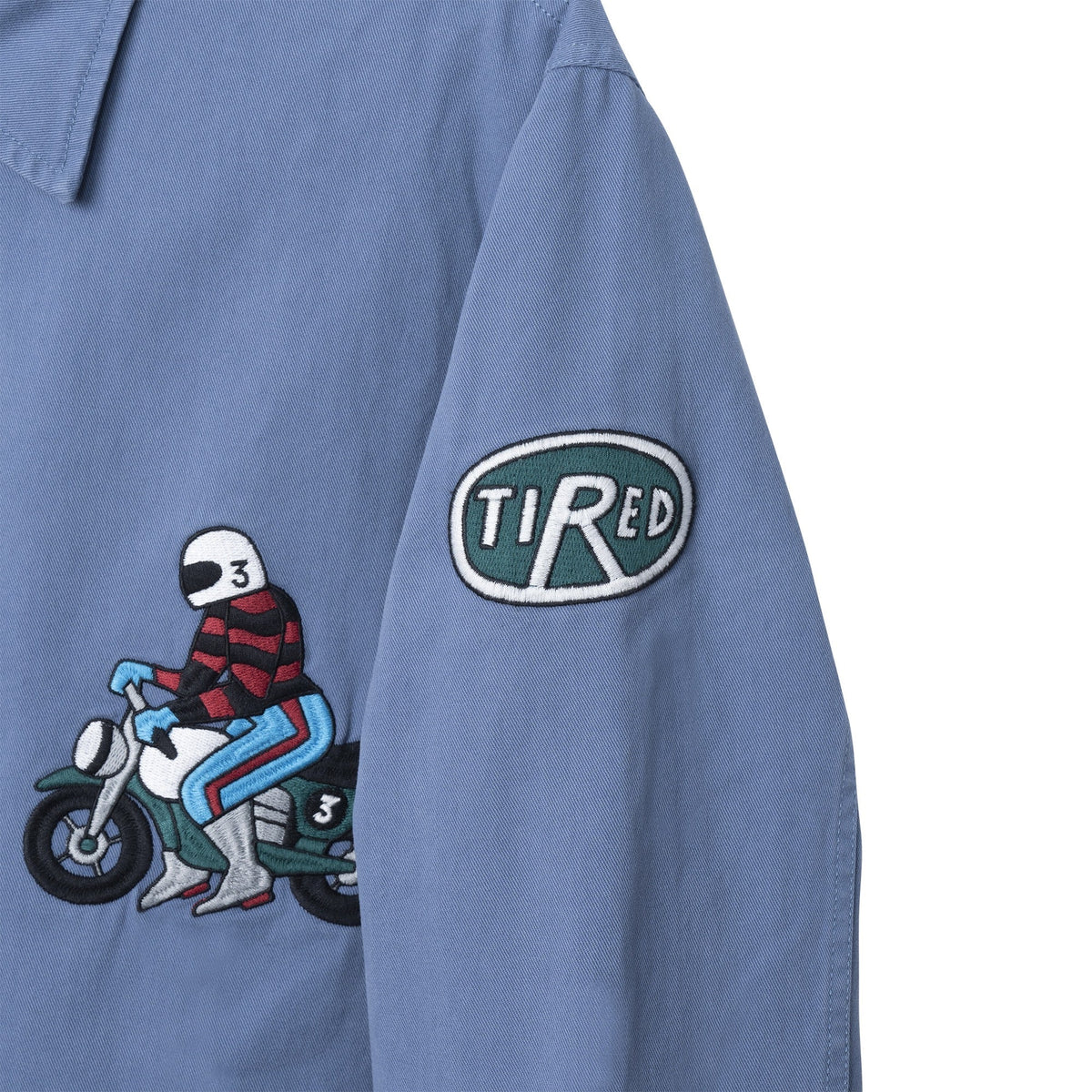 Tired Moto Field Coat - Cadet Blue