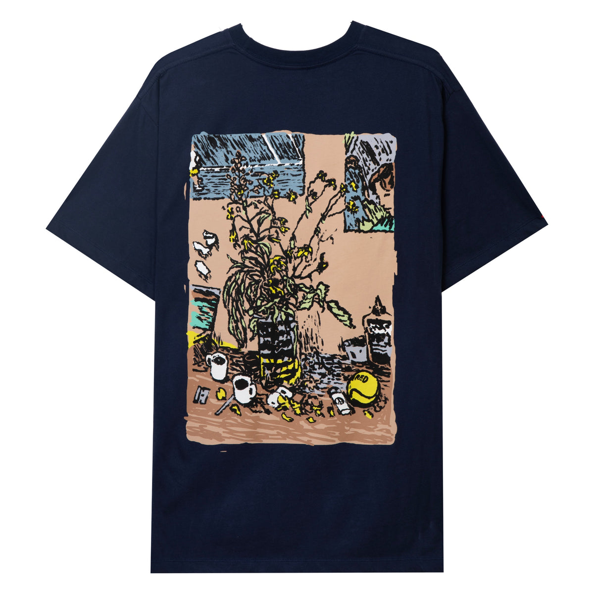Tired Cat Nap T-Shirt - Navy