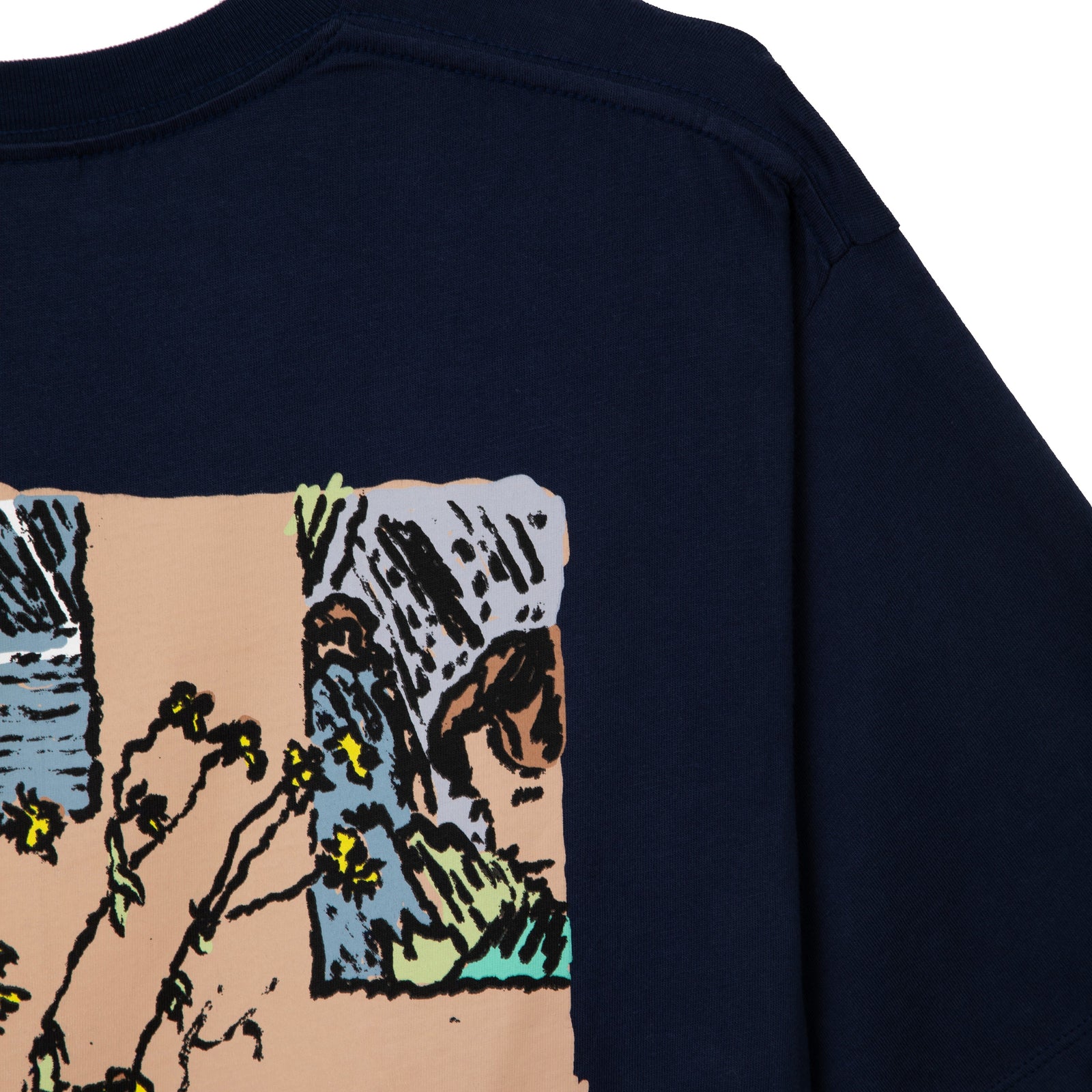 Tired Cat Nap T-Shirt - Navy