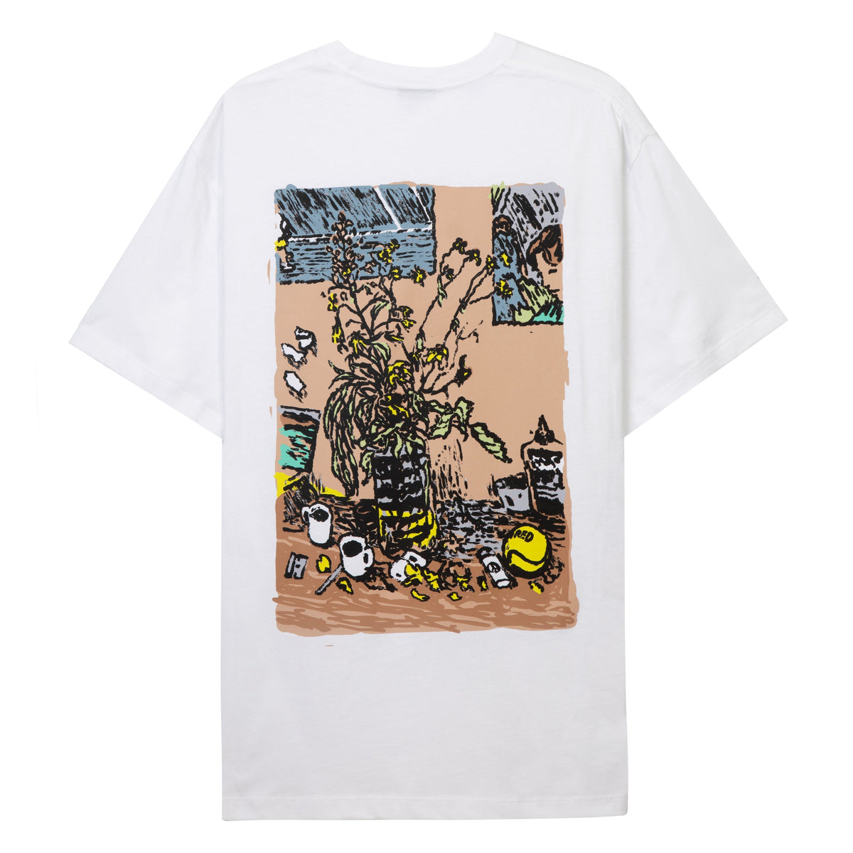 Tired Cat Nap T-Shirt - White