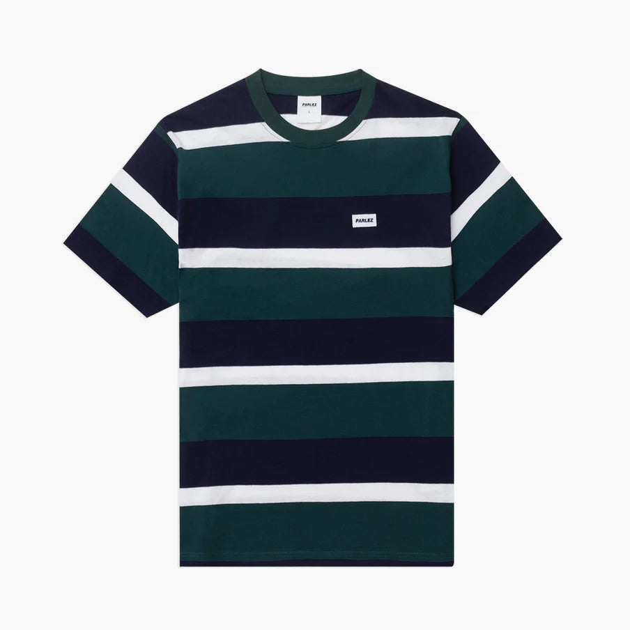 Parlez Bank Striped T-Shirt - Deep Green