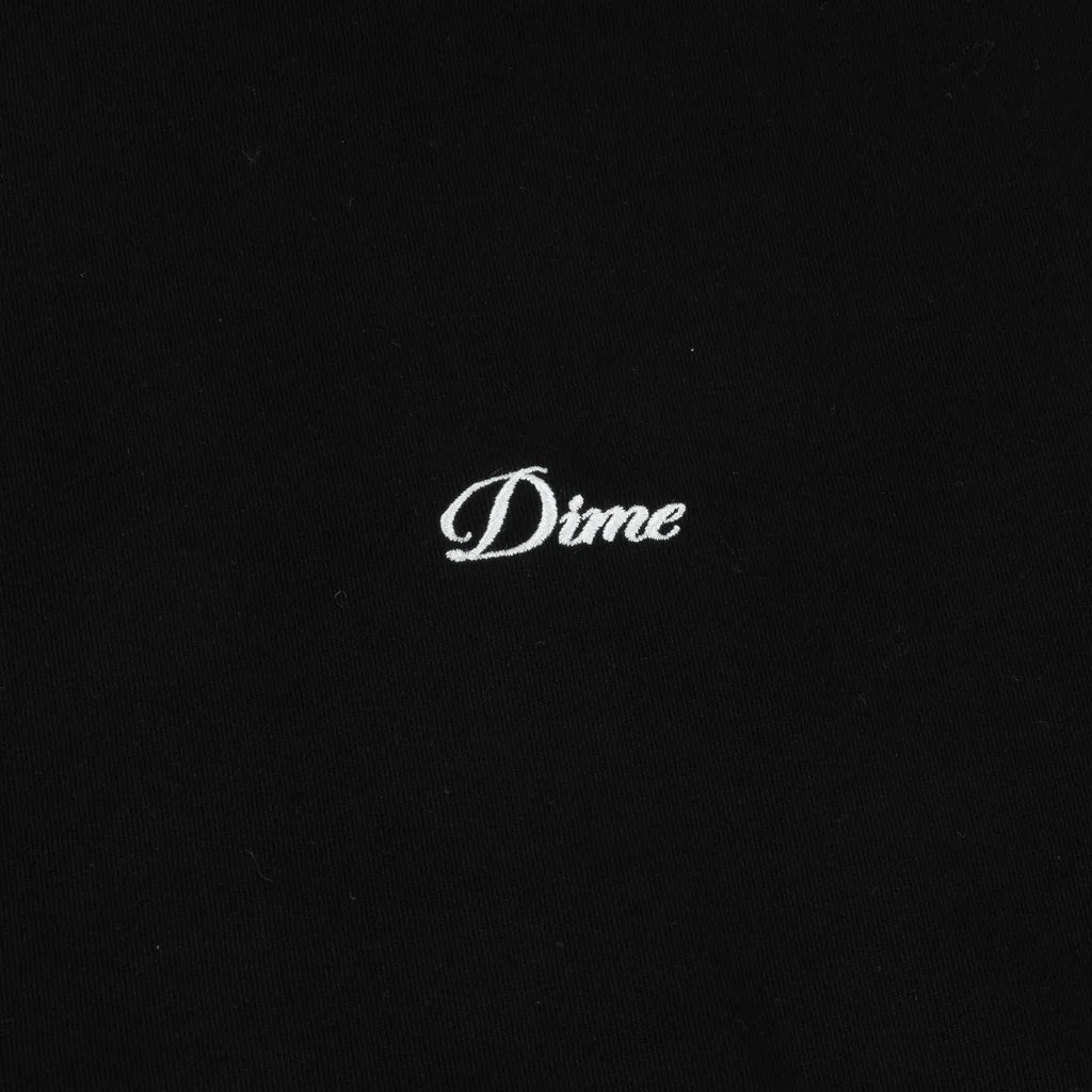Dime Cursive Small Logo T-Shirt - Black