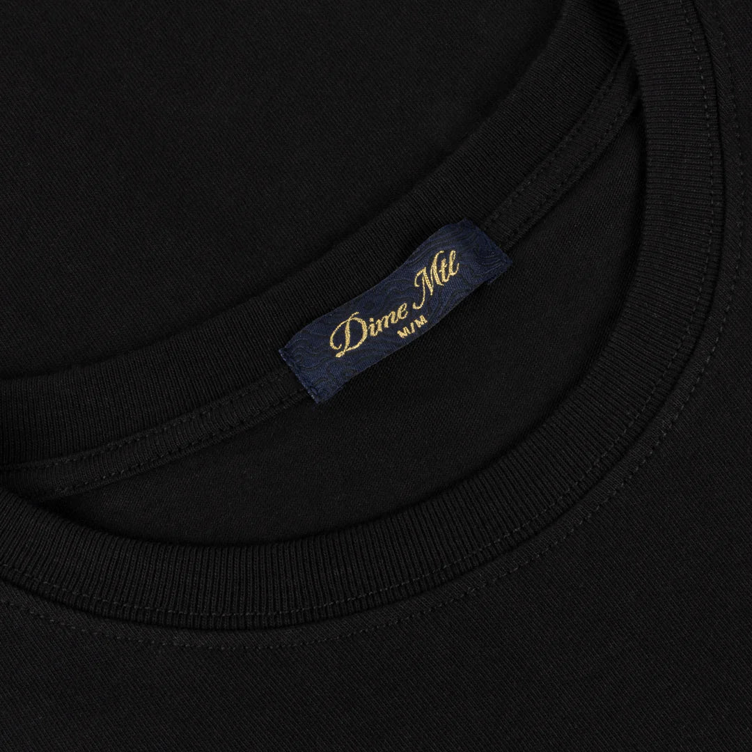 Dime Cursive Small Logo T-Shirt - Black