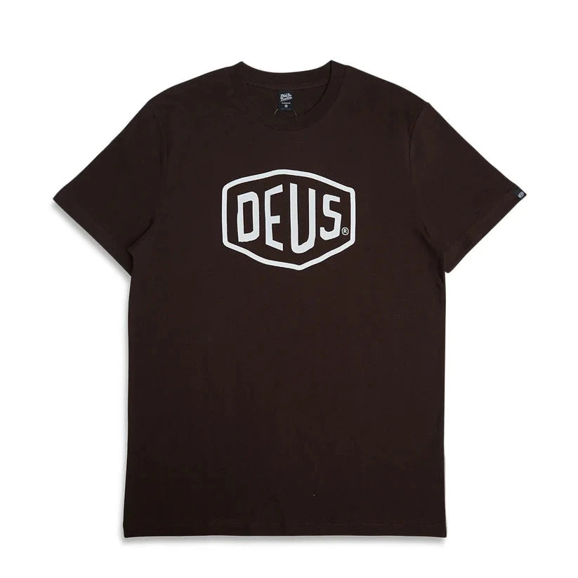 Deus Shield T-Shirt - Chocolate Brown