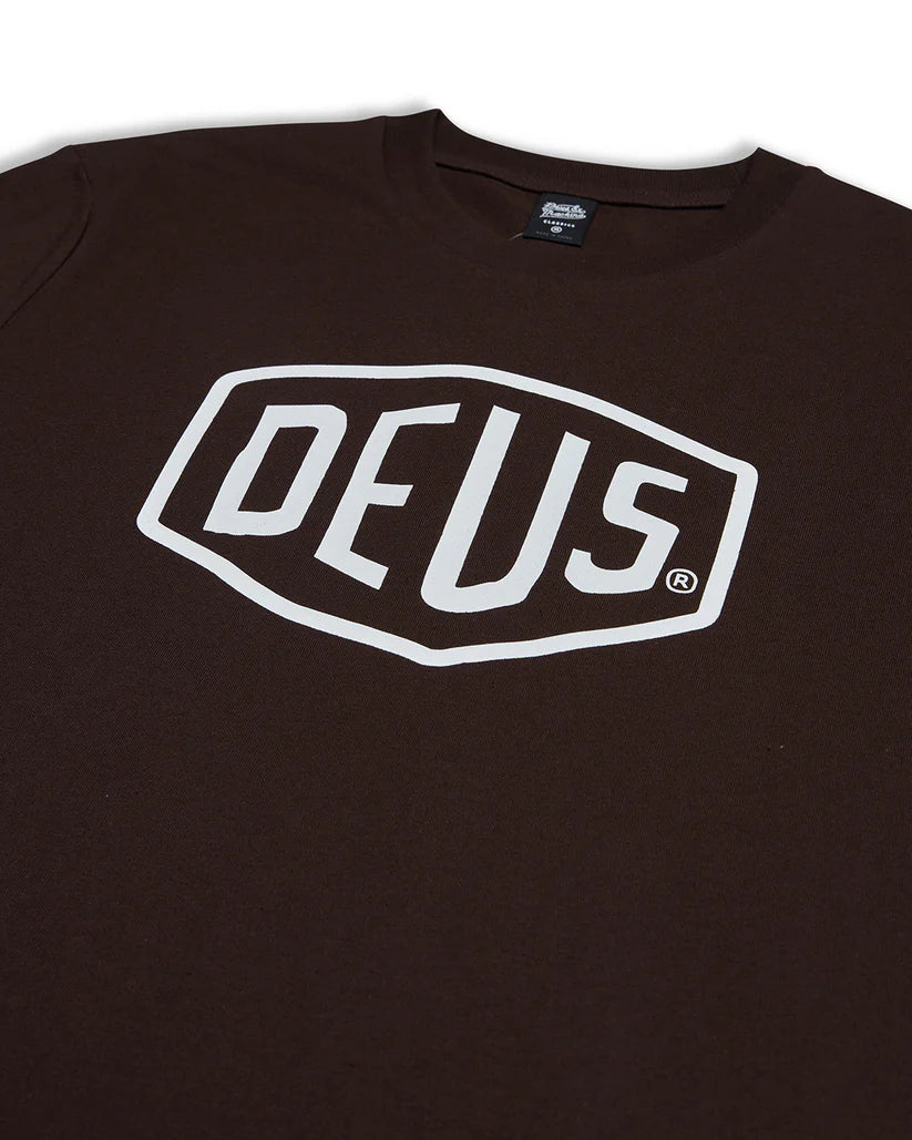 Deus Shield T-Shirt - Chocolate Brown