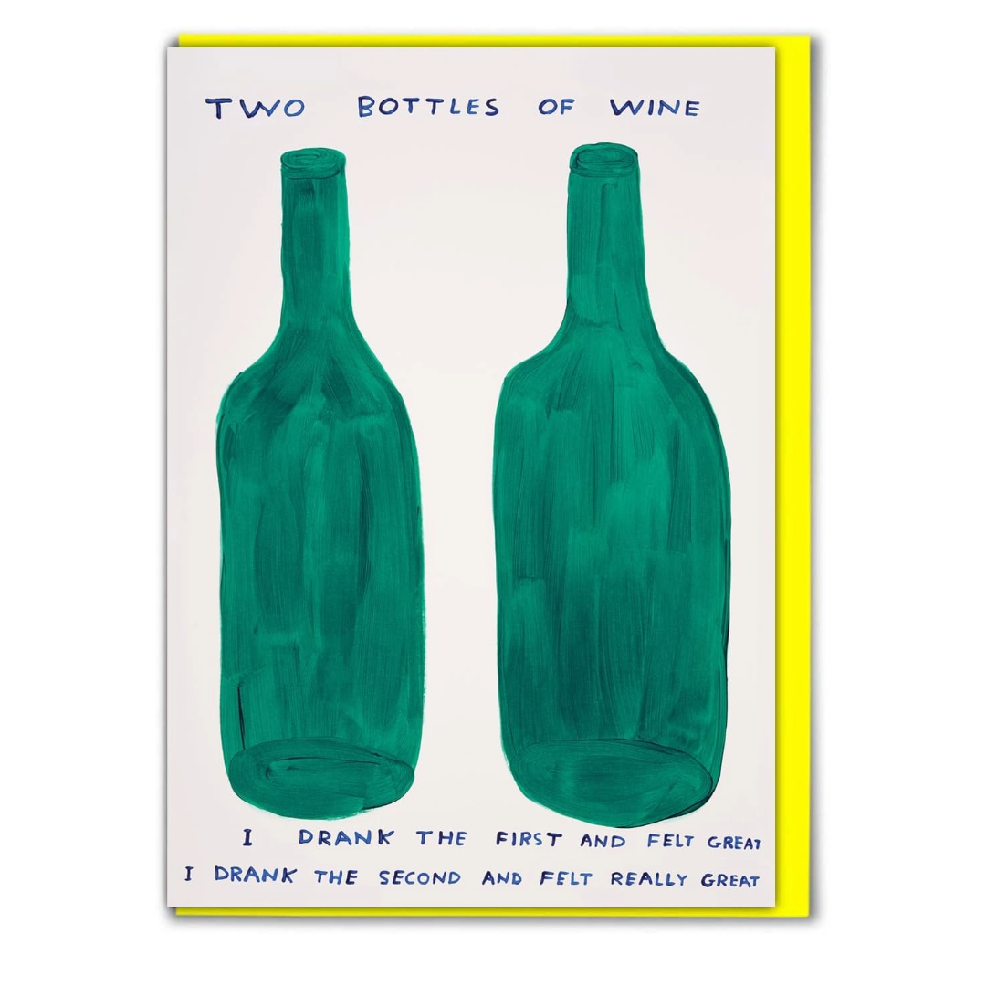 David Shrigley Cards - Two Bottles Of Wine