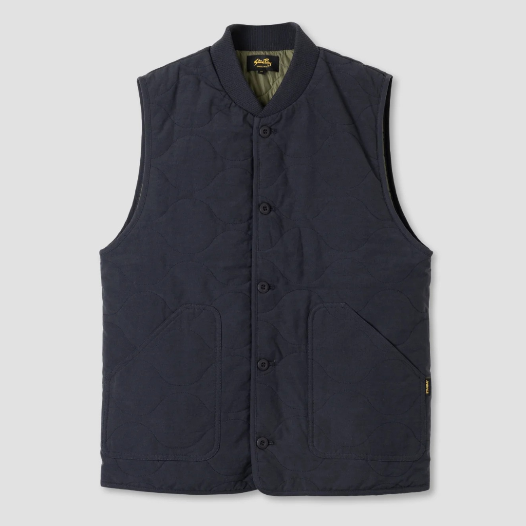 Stan Ray Quilted Vest - Black / Olive