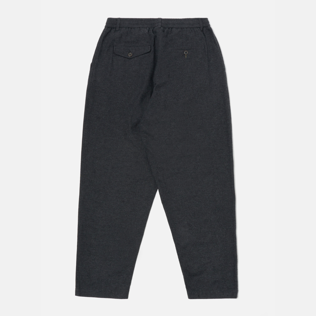 Universal Works Pleated Track Pant - Charcoal