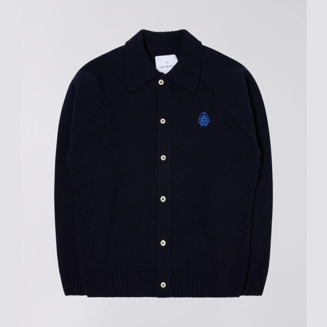 Edwin Mars Polo Cardigan Knit - Navy