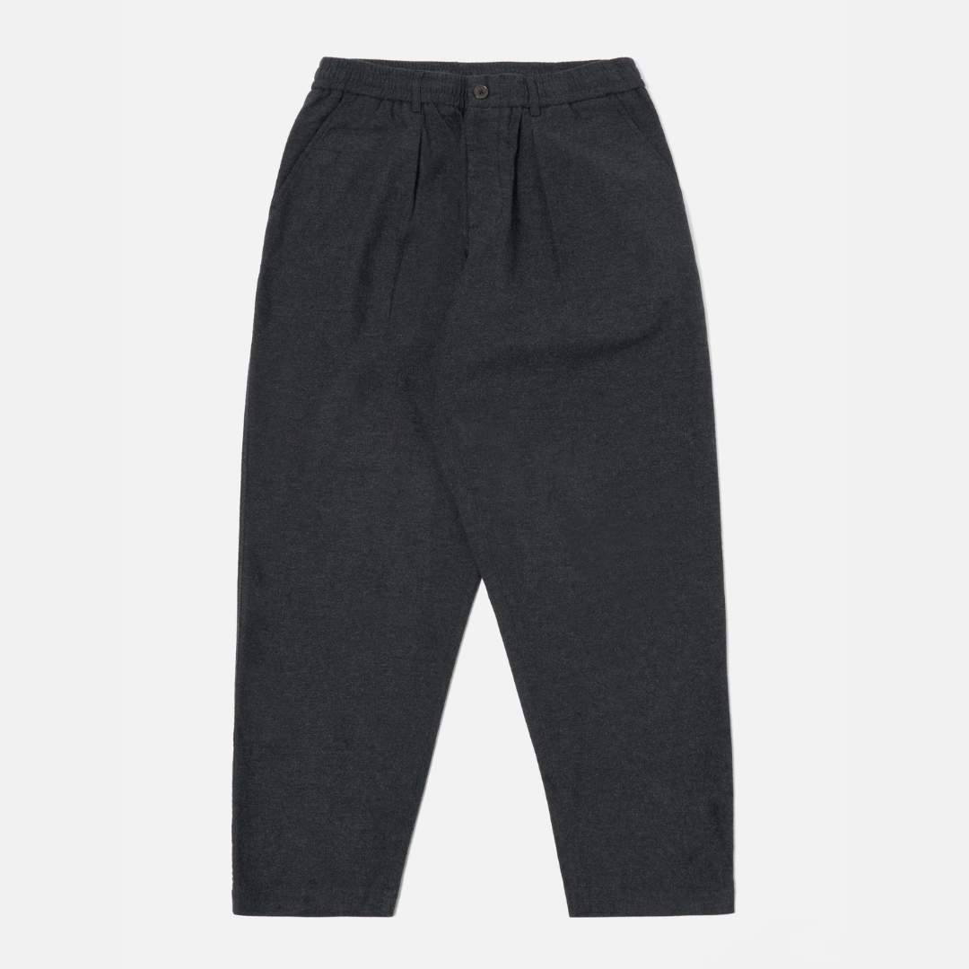 Universal Works Pleated Track Pant - Charcoal