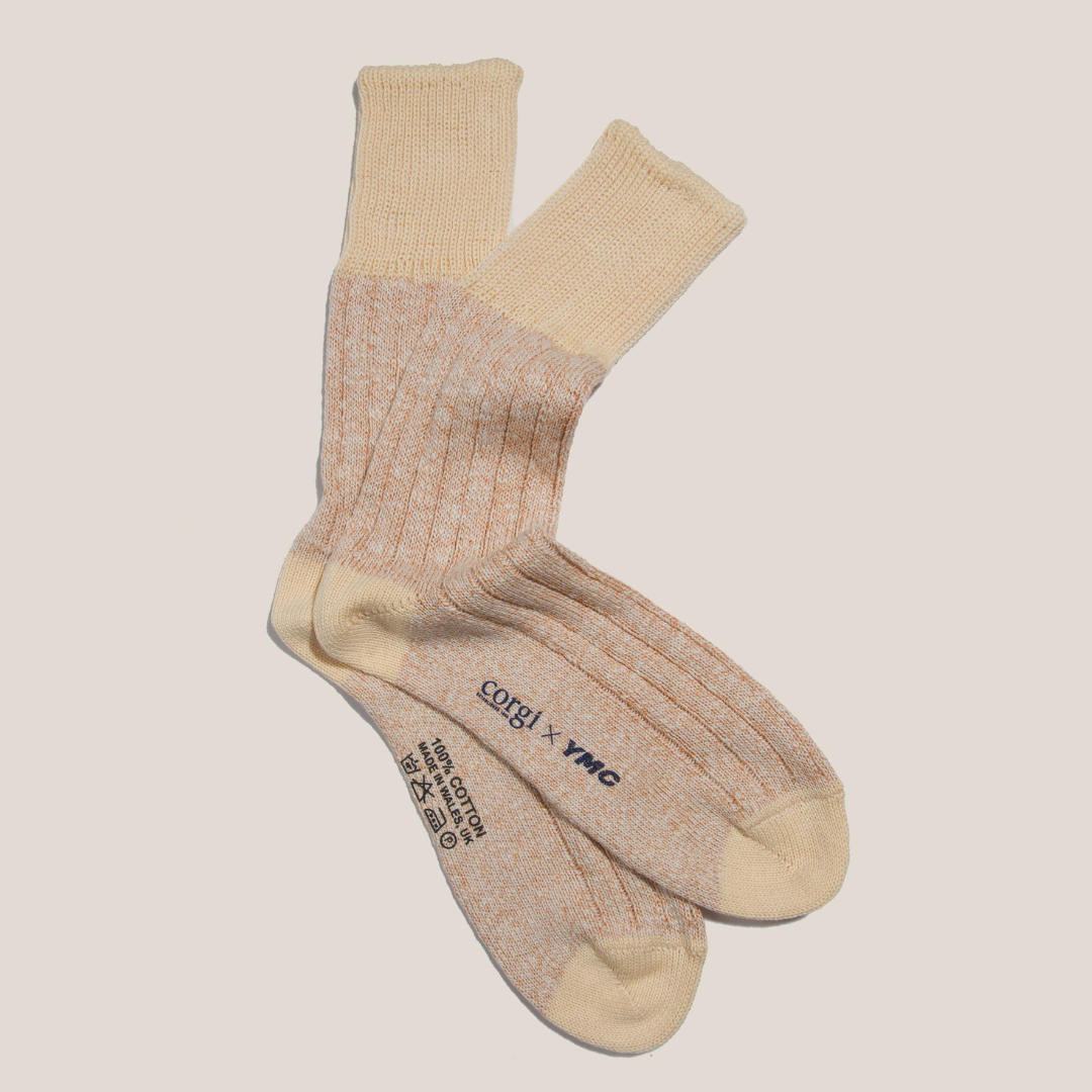 YMC Work Sock - Sand Marl