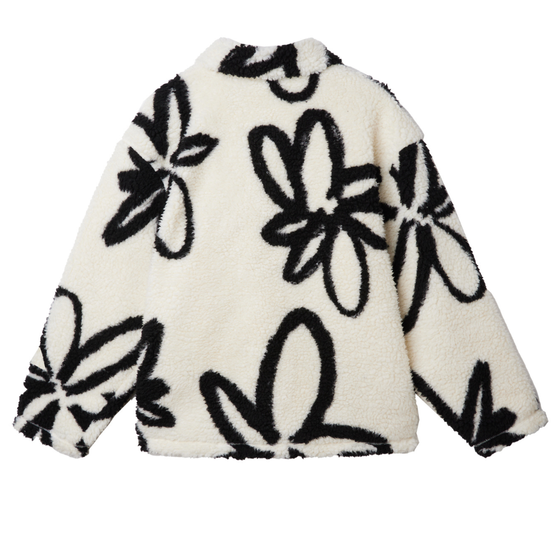 Obey Portions Sherpa Jacket - Unbleached Multi
