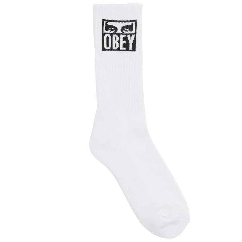 Obey Eyes Icon Socks - White