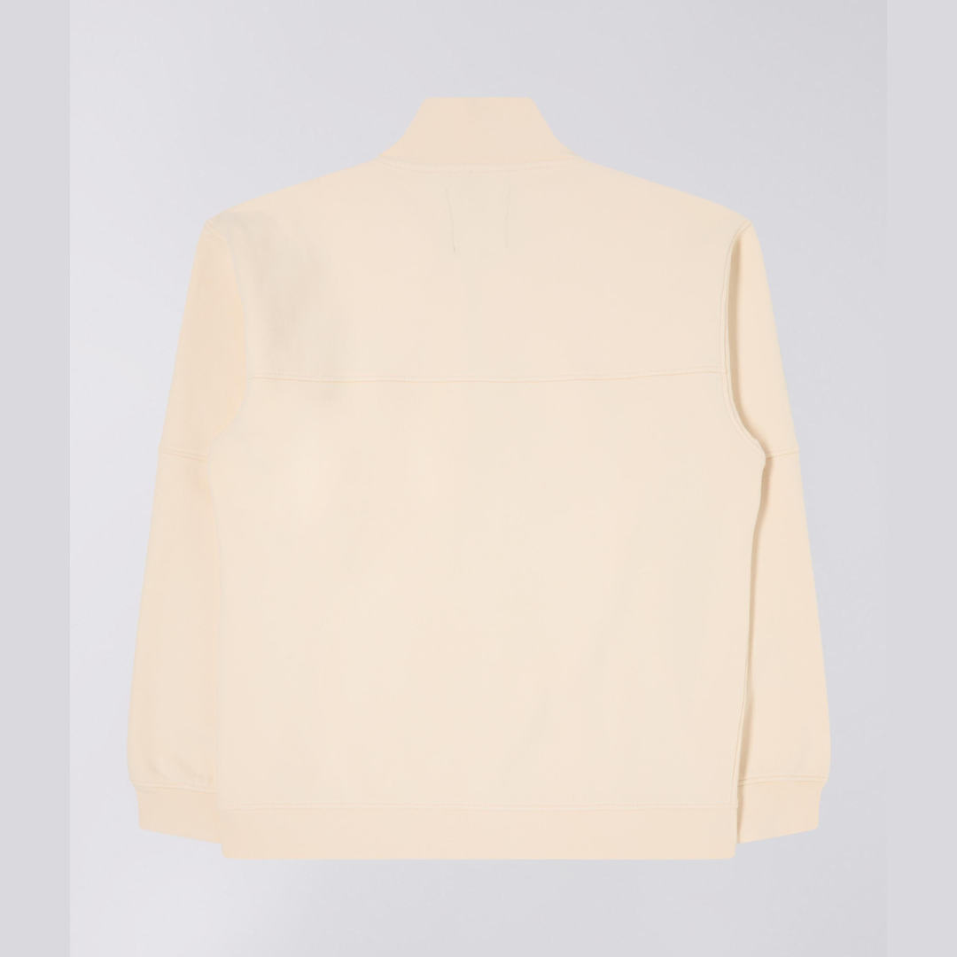 Edwin Koji Half Zip Sweat - Whitecao Grey