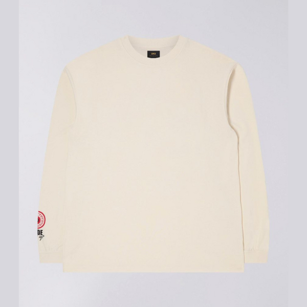 Buy the Edwin LS Teide Flash T-Shirt - Whisper White | Jingo Clothing