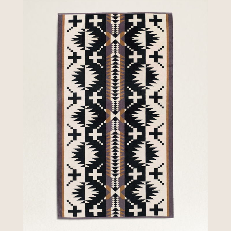 Pendleton Oversized Towel - Spider Rock Black / White