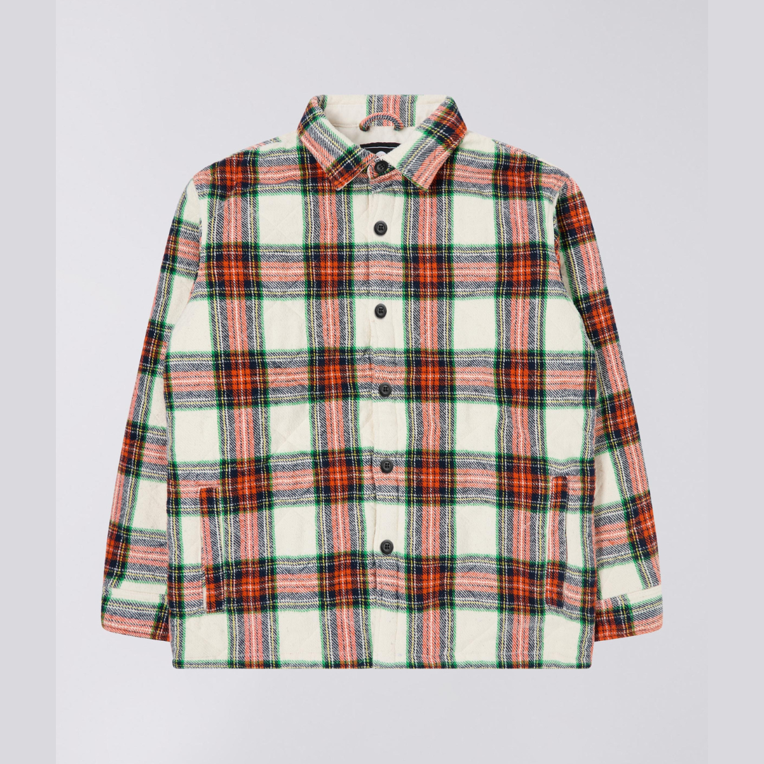 Edwin Sven II Shirt Lined - White / Red