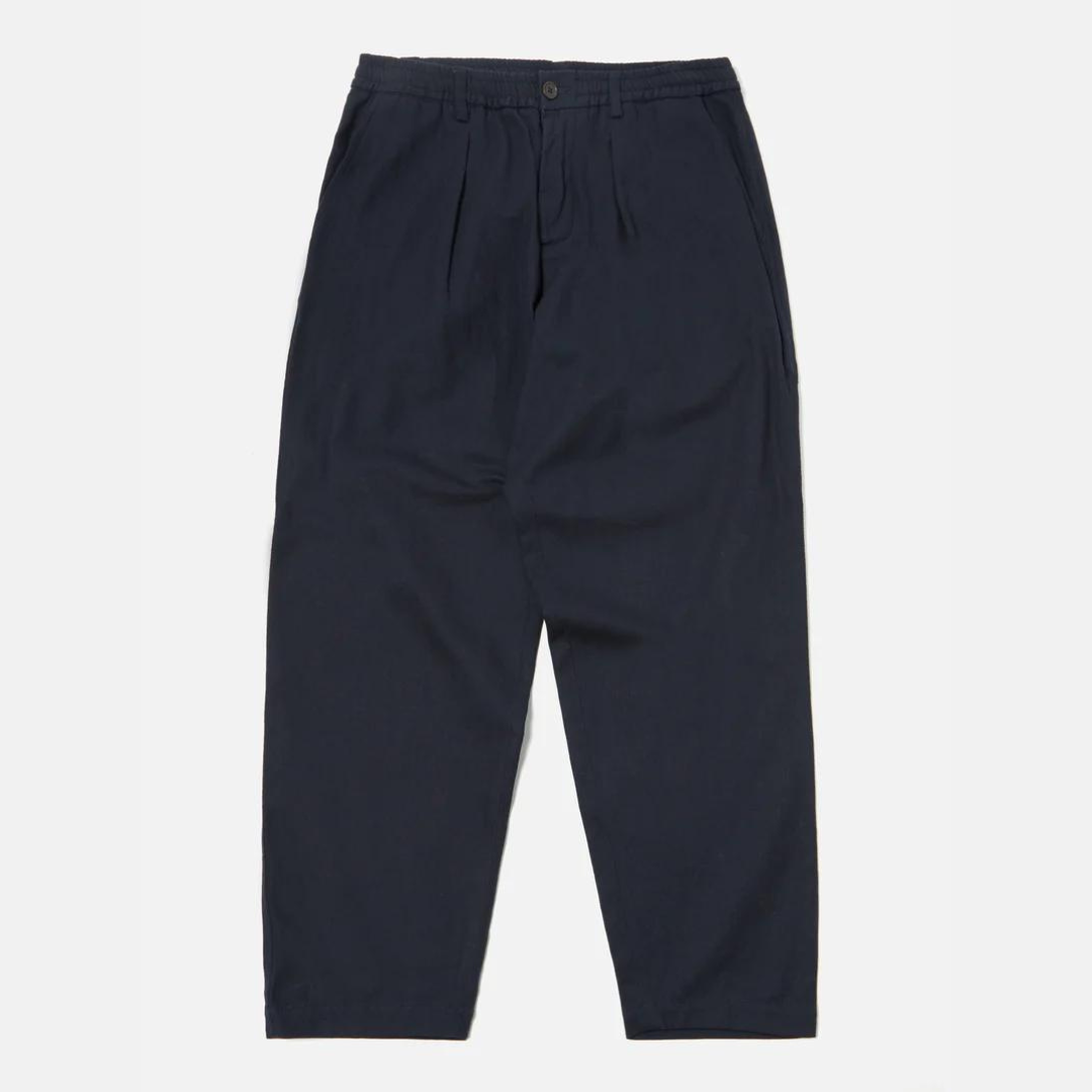 Universal Works Pleated Track Pant - Navy