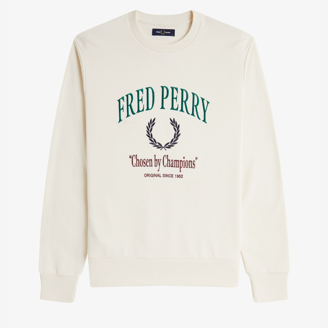 Fred Perry Emb. Champion Sweater - Ecru