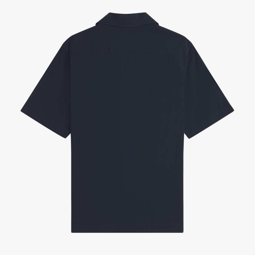 Fred Perry Lightweight Texture Shirt - Dark Navy