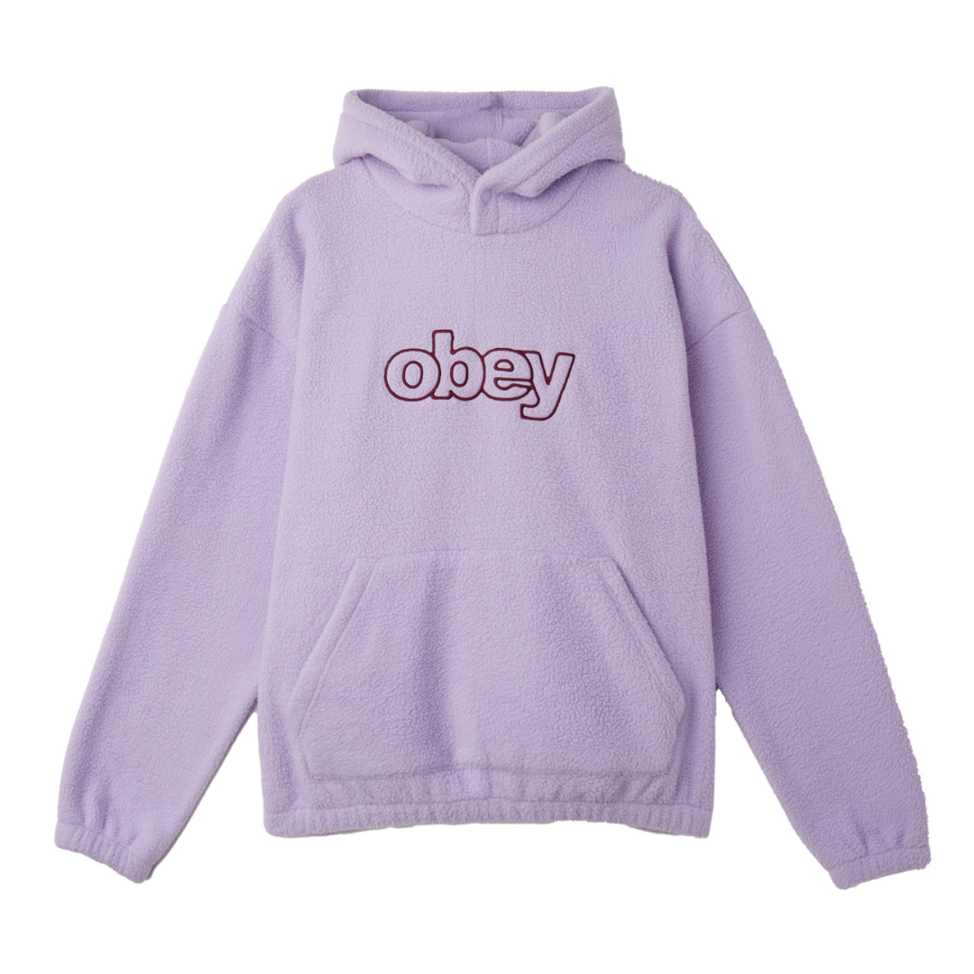 Obey Daily Polar Fleece Hood - Digital Lavender