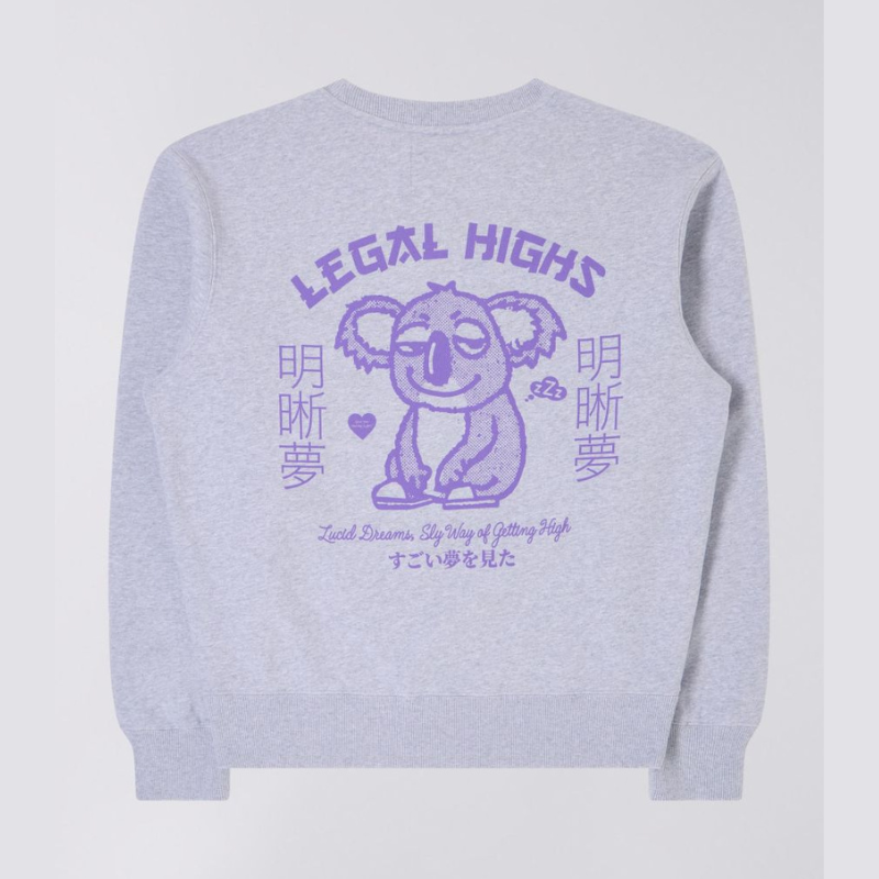 Edwin Legal Highs Sweat - Grey Marl