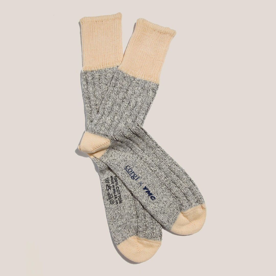 YMC Work Sock - Black Marl